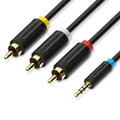 Cable Estéreo Vention BCBBG/ Jack 3.5 Macho - 3x RCA Macho/ 1.5m/ Preto