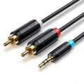 Cable Estéreo Vention BCLBG/ Jack 3.5 Macho - 2x RCA Macho/ 1.5m/ Preto