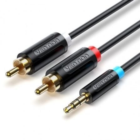 Cable Estéreo Vention BCLBI/ Jack 3.5 Macho - 2x RCA Macho/ 3m/ Preto