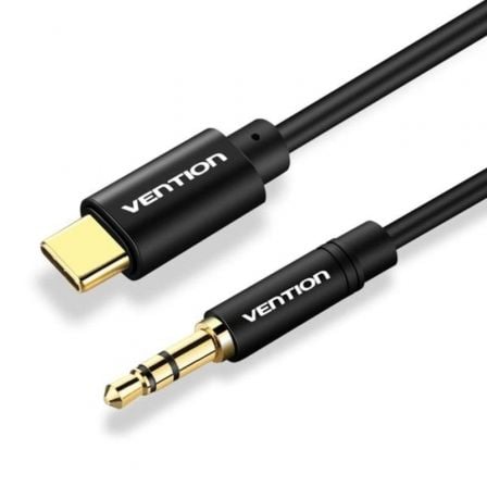 Cable Conversor Audio Vention BGABF/ USB Tipo-C Macho - Jack 3.5 Macho/ 1m/ Preto