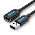 Cable Alargador USB 2.0 Vention CBIBH/ USB Macho - USB Hembra/ 480Mbps/ 2m/ Preto