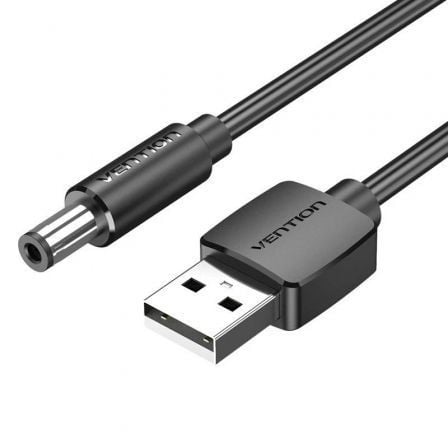 Cable Alimentación Vention CEYBD/ USB-A Macho - DC 5.5mm Macho/ 50cm/ Preto