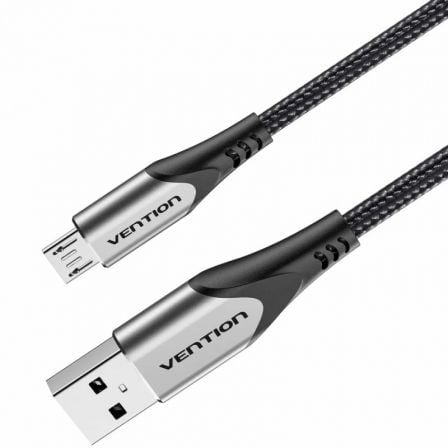 Cable USB 2.0 Vention COAHH/ microUSB Macho - USB Macho/ 480Mbps/ 2m/ Gris