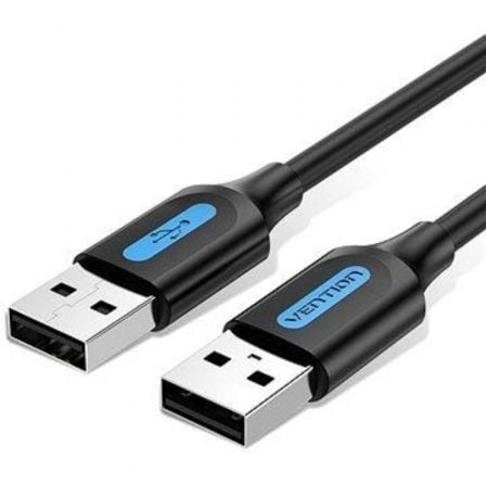 Cable USB 2.0 Vention COJBH/ USB Macho - USB Macho/ 480Mbps/ 2m/ Preto