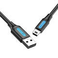 Cable USB 2.0 Vention COMBI/ USB Macho - MiniUSB Macho/ Hasta 10W/ 480Mbps/ 3m/ Preto