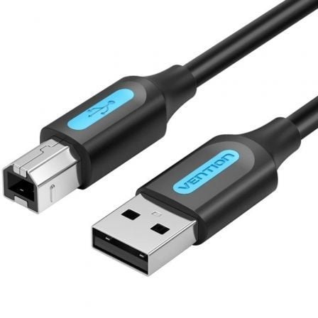 Cable USB 2.0 Impressora Vention COQBD/ USB Tipo-B Macho - USB Macho/ 480Mbps/ 50cm/ Preto
