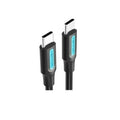 Cable USB 2.0 Tipo-C Vention COSBF/ USB Tipo-C Macho - USB Tipo-C Macho/ Hasta 60W/ 480Mbps/ 1m/ Preto