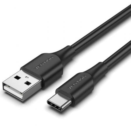Cable USB 2.0 Tipo-C Vention CTHBD/ USB Tipo-C Macho - USB Macho/ 480Mbps/ 50cm/ Preto