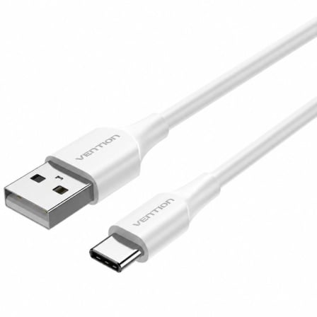 Cable USB 2.0 Tipo-C Vention CTHWF/ USB Tipo-C Macho - USB Macho/ 480Mbps/ 1m/ Branco