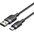 Cable USB 2.0 Tipo-C Vention CTNBF/ USB Tipo-C Macho - USB Macho/ Hasta 60W/ 480Mbps/ 1m/ Preto