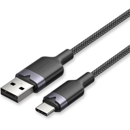 Cable USB 2.0 Tipo-C Vention CTNBF/ USB Tipo-C Macho - USB Macho/ Hasta 60W/ 480Mbps/ 1m/ Preto