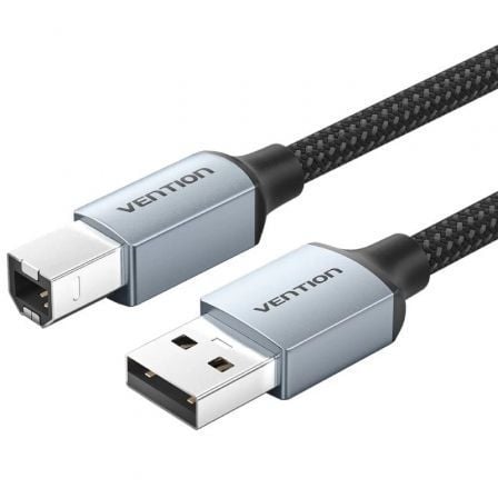 Cable USB 2.0 Impressora Vention CTTHF/ USB Tipo-B Macho - USB Macho/ 480Mbps/ 1m/ Gris