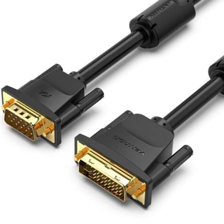 Cable Conversor Vention EACBH/ DVI-I Macho - VGA Macho/ 2m/ Preto