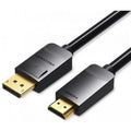 Cable Conversor Vention HADBI/ DisplayPort Macho - HDMI Macho/ 3m/ Preto