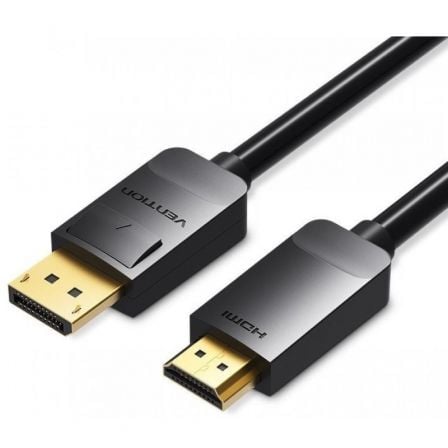 Cable Conversor Vention HADBI/ DisplayPort Macho - HDMI Macho/ 3m/ Preto