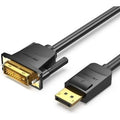 Cable Conversor Vention HAFBG/ DisplayPort Macho - DVI Macho/ 1.5m/ Preto