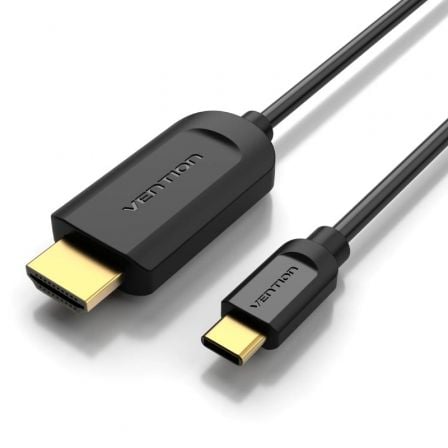 Cable Conversor HDMI 1.4 4K Vention CGUBG/ USB Tipo-C Macho - HDMI Macho/ 1.5m/ Preto