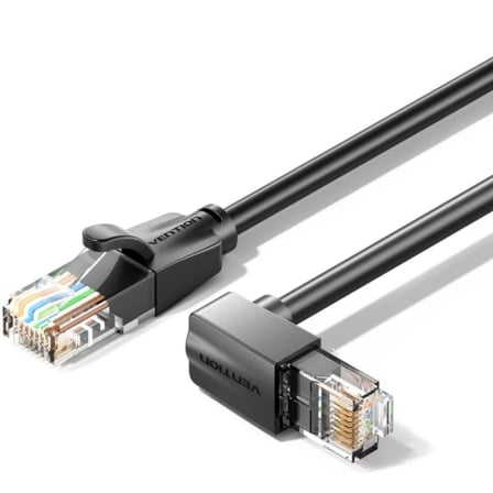 Cable de Red RJ45 UTP Vention IBVBJ Cat.6/ 5m/ Acodado 90º/ Preto