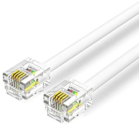 Cable de Teléfono RJ11 6P4C Vention IQBWI/ 3m/ Branco
