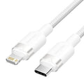 Cable USB Tipo-C Lightning Vention LALWF/ USB Tipo-C Macho - Lightning Macho/ 27W/ 480Mbps/ 1m/ Branco