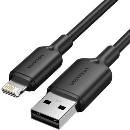 Cable USB 2.0 Lightning Vention LAMBF/ USB Macho - Lightning Macho/ 480Mbps/ 1m/ Preto