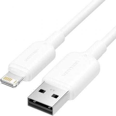Cable USB 2.0 Lightning Vention LAMWF/ USB Macho - Lightning Macho/ 480Mbps/ 1m/ Branco