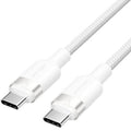 Cable USB 2.0 Tipo-C 3A Vention TRDWH/ USB Tipo-C Macho - USB Tipo-C Macho/ Hasta 60W/ 480Mbps/ 2m/ Branco