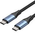Cable USB 2.0 Tipo-C 5A Vention TREBD/ USB Tipo-C Macho - USB Tipo-C Macho/ Hasta 240W/ 480Mbps/ 50cm/ Azul y Preto