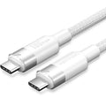 Cable USB 3.2 Tipo-C 5A Vention TRGWF/ USB Tipo-C Macho - USB Tipo-C Macho/ Hasta 100W/ 10Gbps/ 1m/ Branco