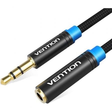 Cable Estéreo Vention VAB-B06-B100-M/ Jack 3.5 Macho - Jack 3.5 Hembra/ 1m/ Preto