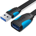 Cable Alargador USB 3.0 Vention VAS-A13-B100/ USB Macho - USB Hembra/ 5Gbps/ 1m/ Preto y Azul