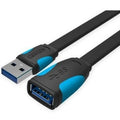 Cable Alargador USB 3.0 Vention VAS-A13-B200/ USB Macho - USB Hembra/ 5Gbps/ 2m/ Preto y Azul