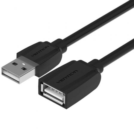 Cable Alargador USB 2.0 Vention VAS-A44-B500/ USB Macho - USB Hembra/ 5m/ Preto