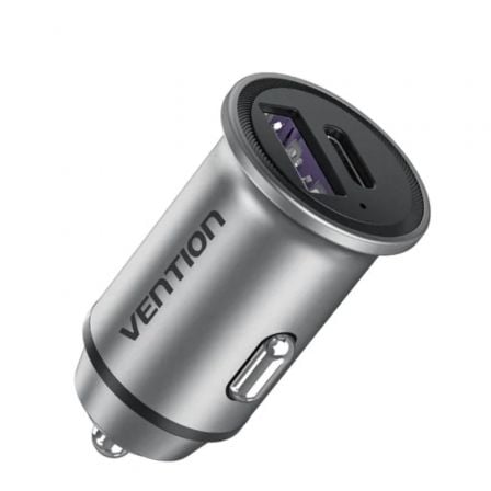 Carregador de Coche Vention FFFH0/ 1xUSB-Tipo C/ 1xUSB/ 30W