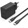 Carregador de Pared Vention FAHBF-EU/ 1xUSB Tipo-C + 2x Cable USB Tipo-C/ 25W