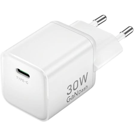 Carregador de Pared GaN Vention FCIW0-EU/ 1xUSB Tipo-C/ 30W