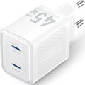 Carregador de Pared GaN Vention FEFW0-EU/ 2xUSB Tipo-C/ 45W