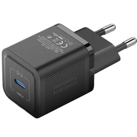 Carregador de Pared GaN Vention FEPB0-EU/ 1xUSB Tipo-C/ 20W