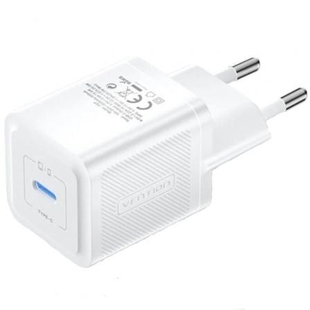 Carregador de Pared GaN Vention FEPW0-EU/ 1xUSB Tipo-C/ 20W
