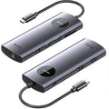 Docking USB Tipo-C Vention TQVHB/ 2xHDMI 4K/ 3xUSB/ 1xRJ45/ 1xLector de Tarjetas/ 1xUSB Tipo-C PD/ Gris