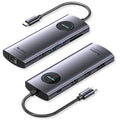 Docking USB Tipo-C Vention TQWHB/ 2xHDMI 4K/ 1xDisplayPort/ 3xUSB/ 1xUSB Tipo-C PD/ 1xRJ45/ 1xLector Tarjetas/ Gris
