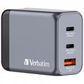 Carregador de Pared Universal GaN para Viaje Verbatim GNC-65/ 2xUSB Tipo-C/ 1xUSB/ 65W