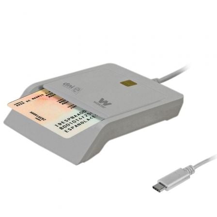 Lector de DNI y Tarjetas Woxter PE26-198/ USB Tipo-C/ Branco