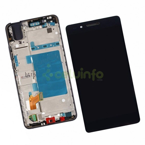 VR Parts | Ecrã Completo com aro cor preta para Huawei Honor 7i