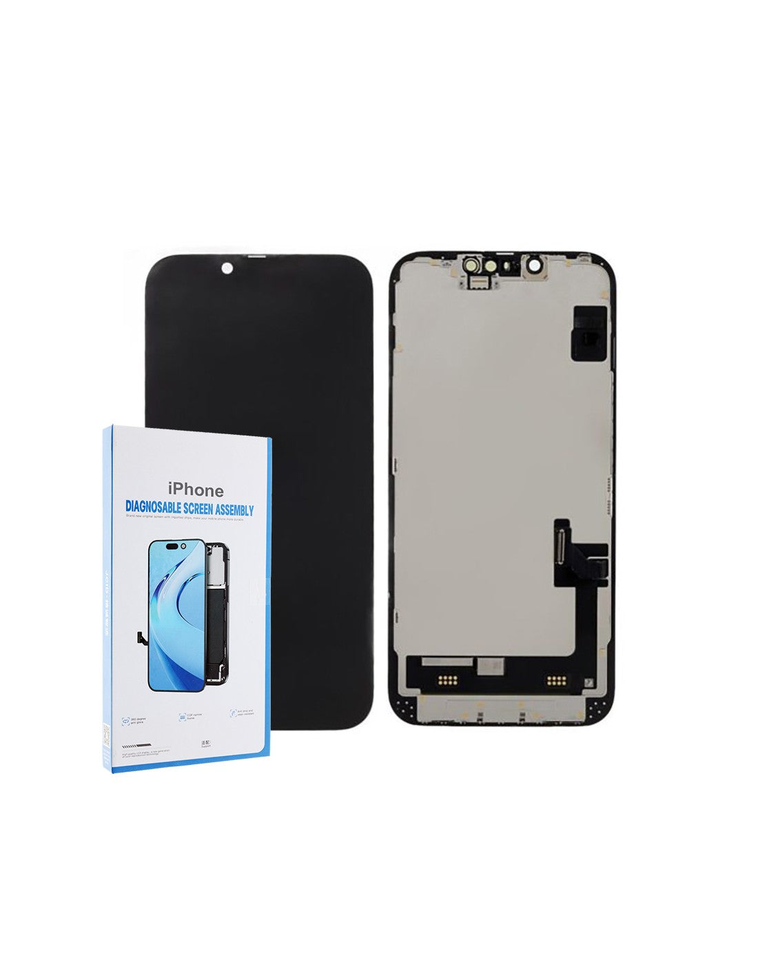 VR Parts | Ecrã Completo Diagnóstico OLED FHD para iPhone 14 Plus