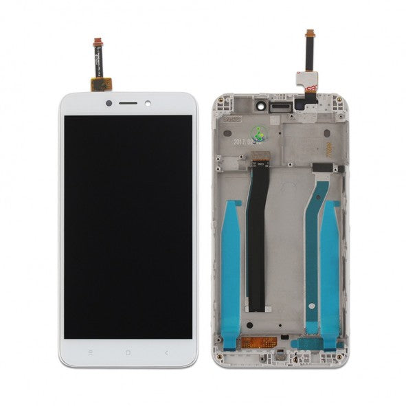 VR Parts | Ecrã Completo LCD e Tátil branco com Moldura para Xiaomi Re 4X
