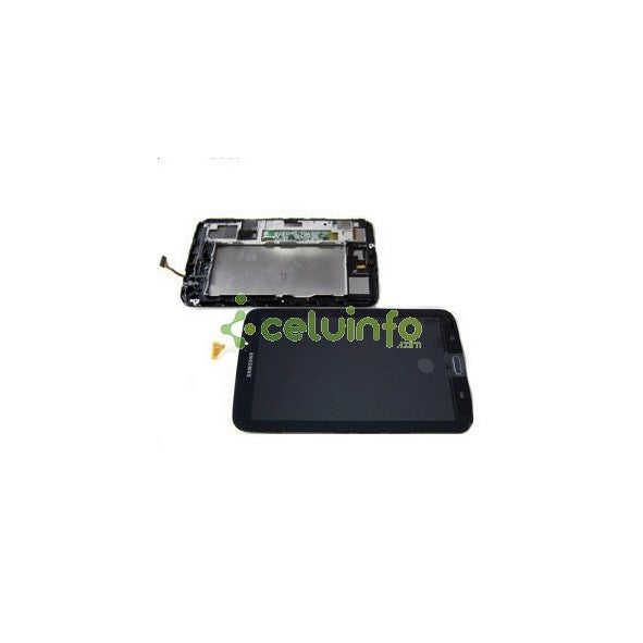VR Parts | Ecrã LCD e Tátil com aro cor preta para Samsung Galaxy Tab 3 T210