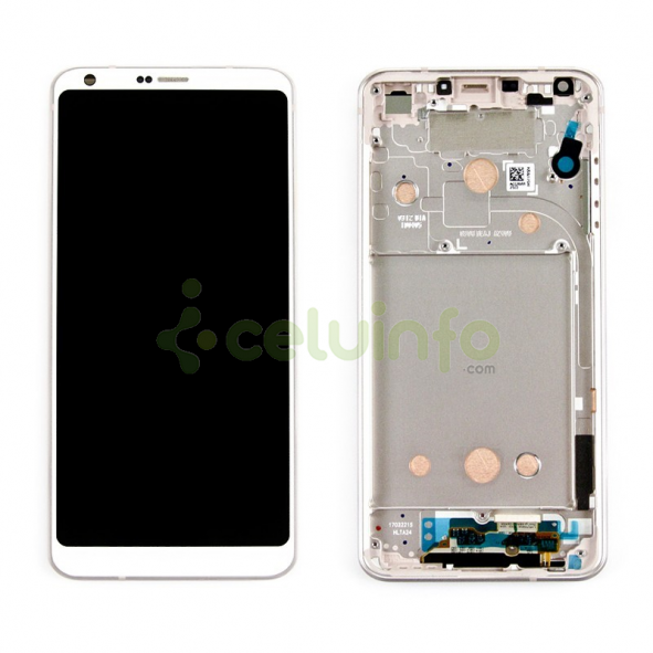 VR Parts | Ecrã Completo LCD e Tátil cor branca com aro para LG G6 / H870