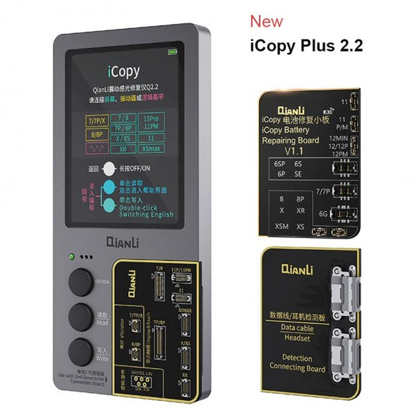 VR Parts | NEW iCopy Plus 2.2 Programador Chip LCD True Tone Touch Recuperación datos iPhone 7 hasta iPhone 13 Series